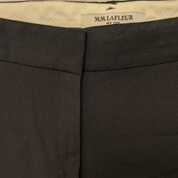 MM LEFLEUR Washable Wool Twill Dress Pants Navy Blue Trousers 14 - Picture 6 of 16